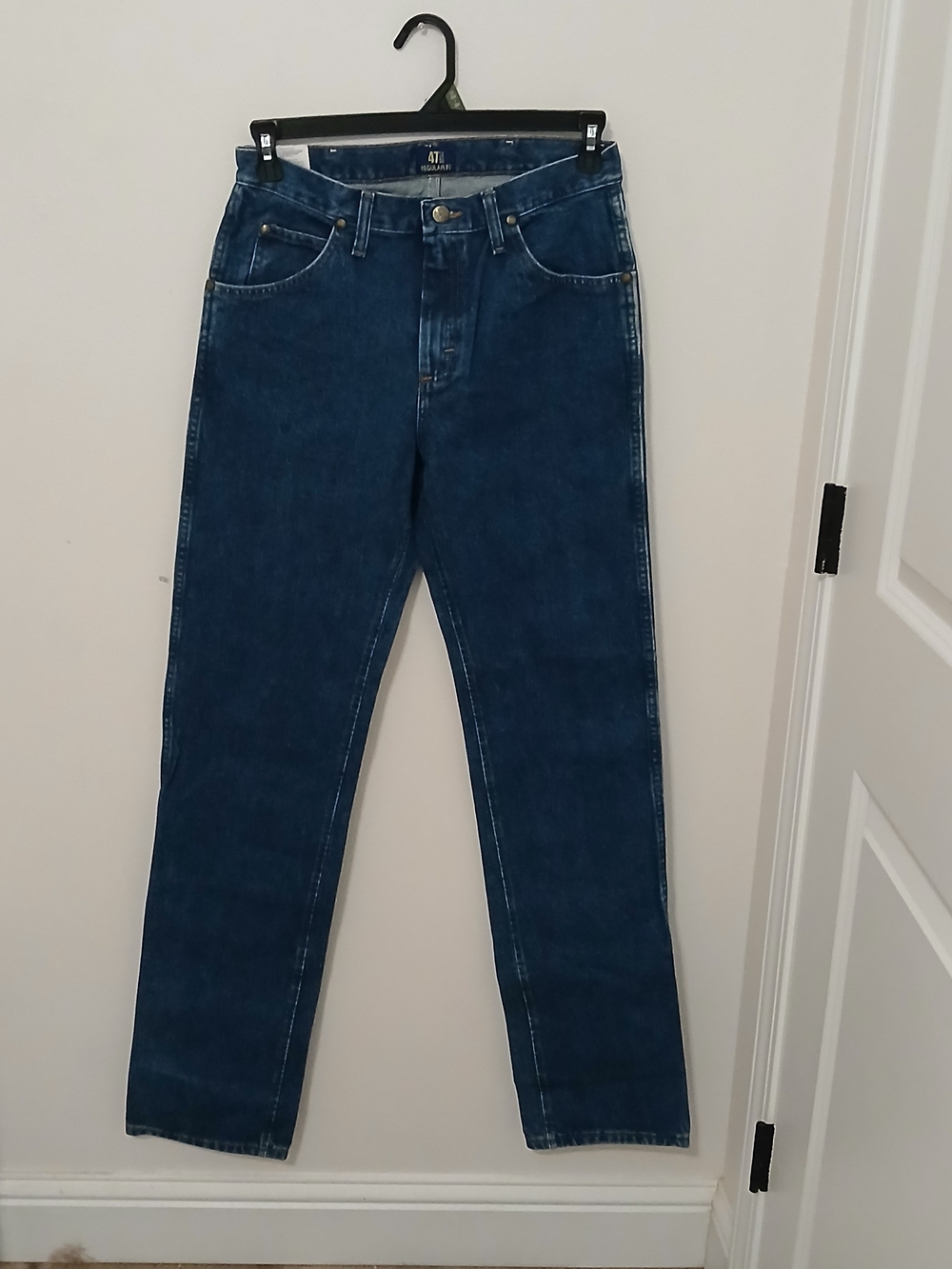 Men's Dark Blue Straight-Leg Jeans